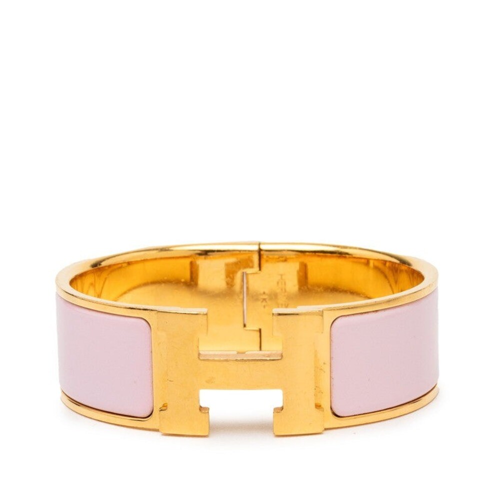 Hermes Clic Clac H GM Bracelet Enamel Plated Gold